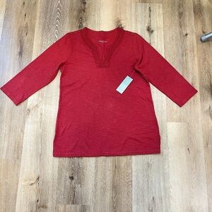 Coldwater Creek Womens 100% Slubbed Cotton Tunic Size S NWT